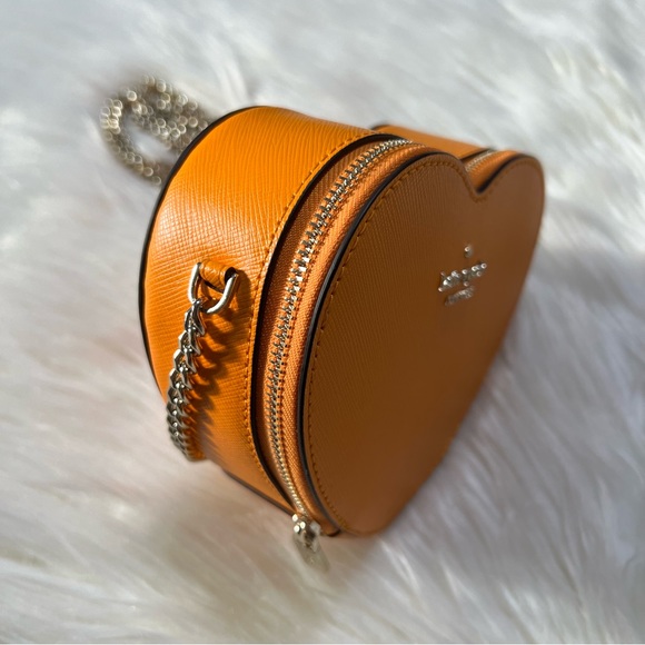 NEW KATE SPADE MINI HEART LOVE SHACK PRIDE ORANGE - Picture 3 of 4